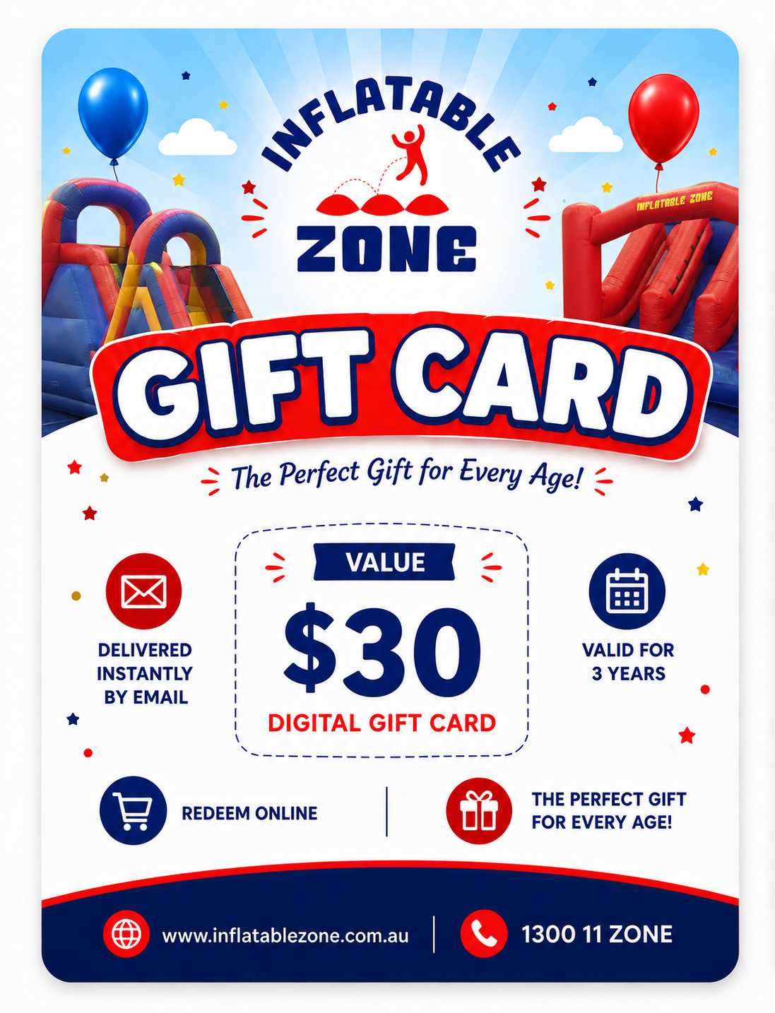 Inflatable Zone $30 Gift Card