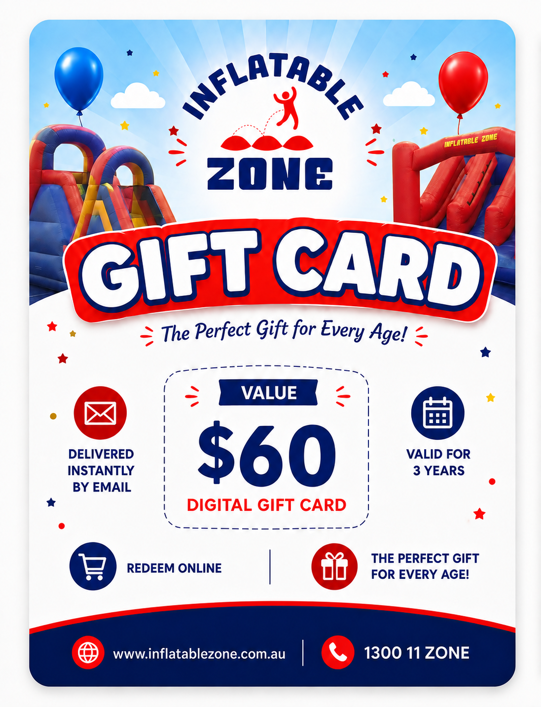 Inflatable Zone $60 Gift Card